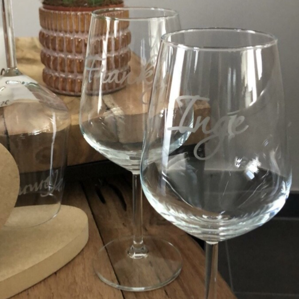 Wijnglas met naam