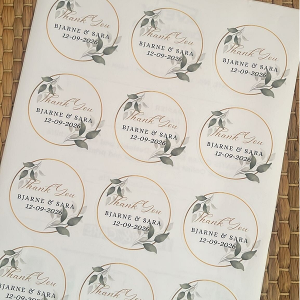 Ronde stickers met opdruk