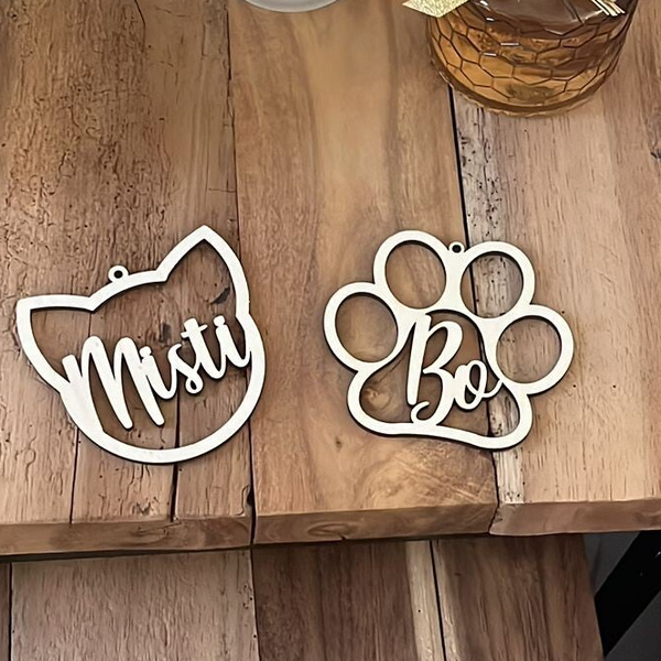 Dierenhanger met naam
