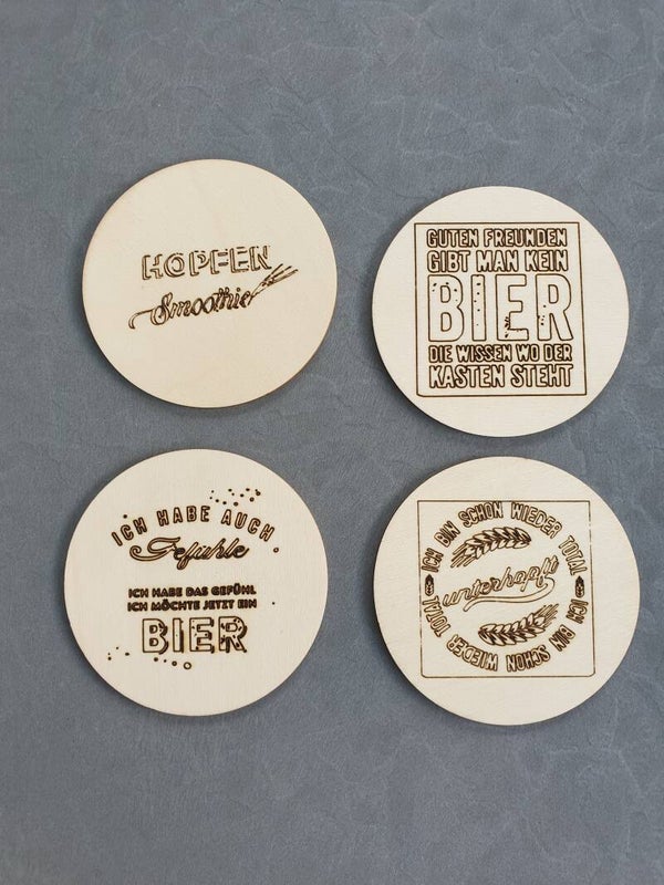 Getränkeuntersetzer mit Wunschgravur