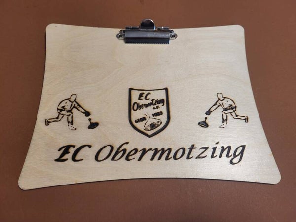 Klemmbrett aus Holz mit individueller Gravur