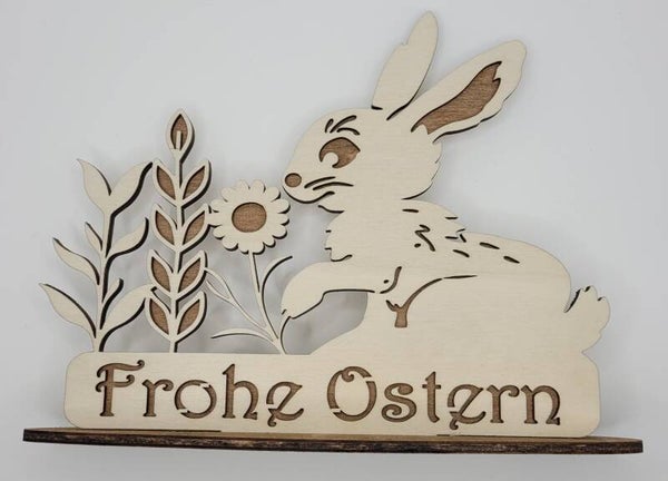 Aufsteller Frohe Ostern -Osterdekoration/Tischdeko