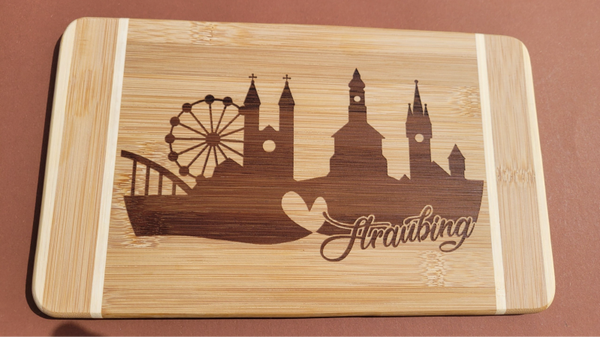 Brotzeitbrett „Straubing Skyline“