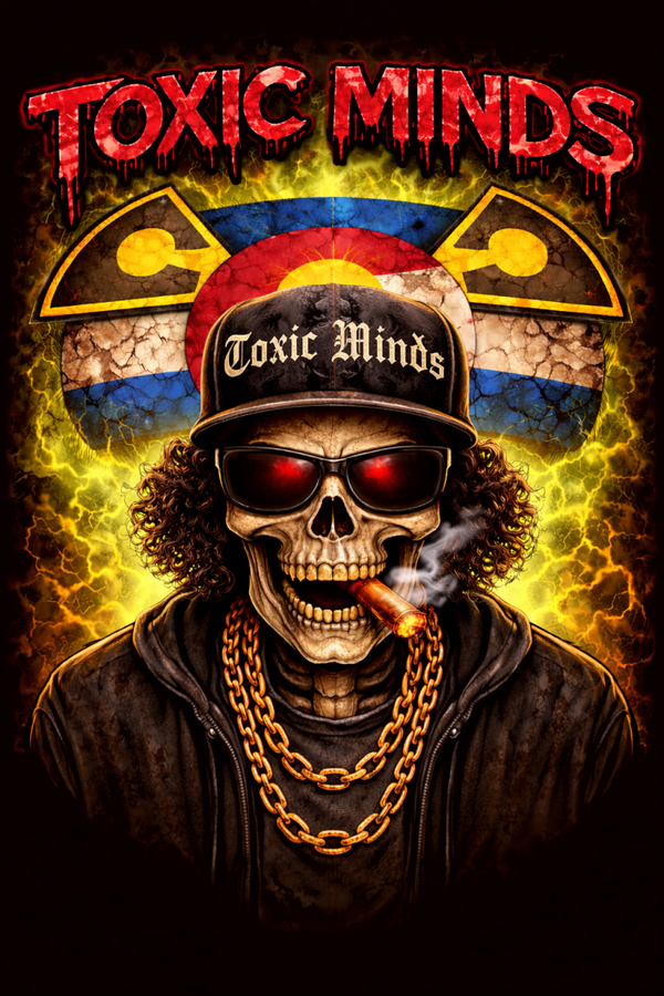 Toxic Minds West Coast Gangsta Smoked Out  Black T-shirt