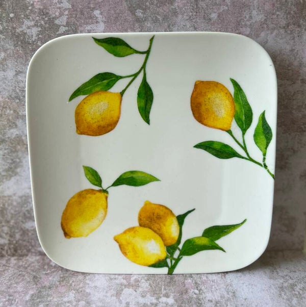 Decopage - aardewerk - 4kant - citroenen