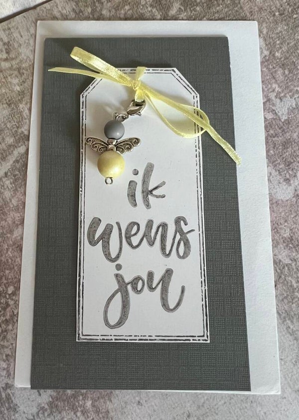 Condoleance - Wensengeltje - grijs