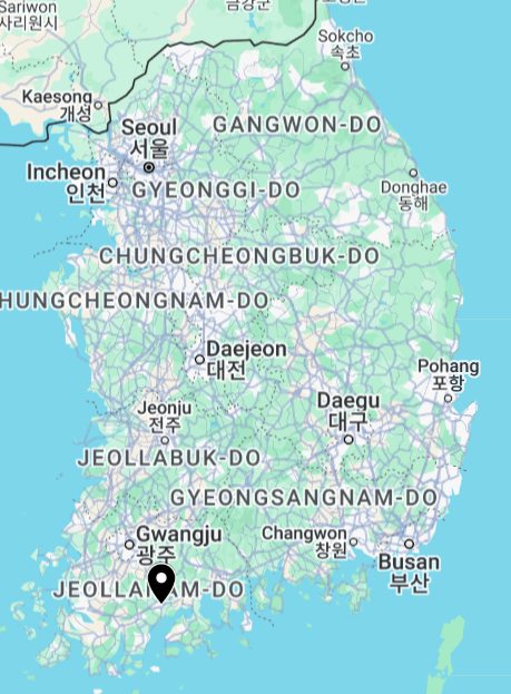 corée du sud korea boseong jeolla du sud carte map
