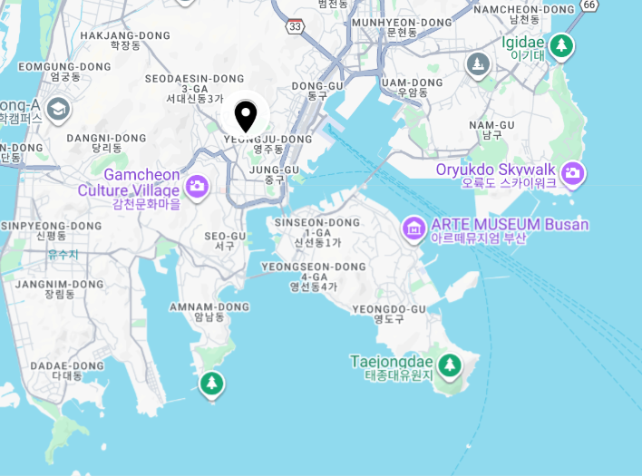 corée du sud korea busan Somang Stairs Monorail carte map