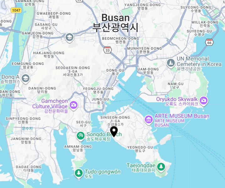 Busan Pusan Corée Korea Gyeongsang du Sud village culturel de Huinyeoul village carte map