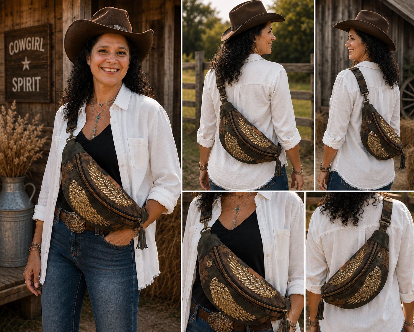 Golden Wings crossbody