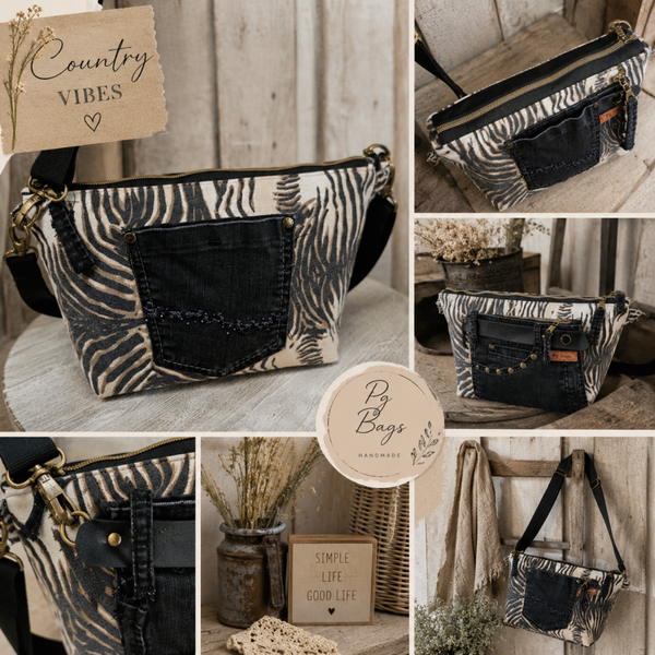 Zebra Noir – Crossbody Bag