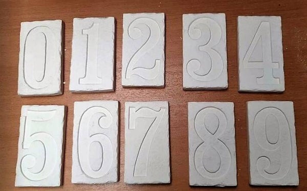 cijfers voor straatnummerbord effen