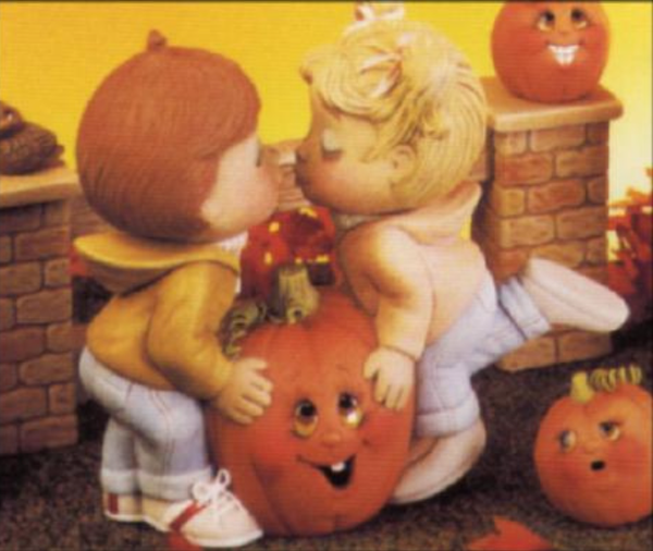 Kussende sweet tots met pompoen