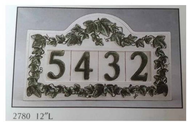 huisnummerbord klimop