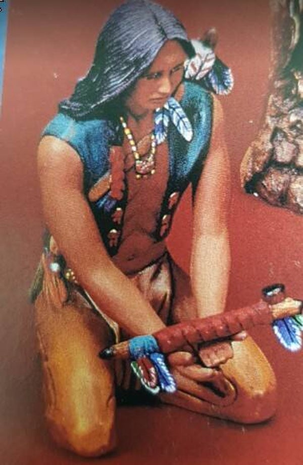 Indiaan met vredespijp