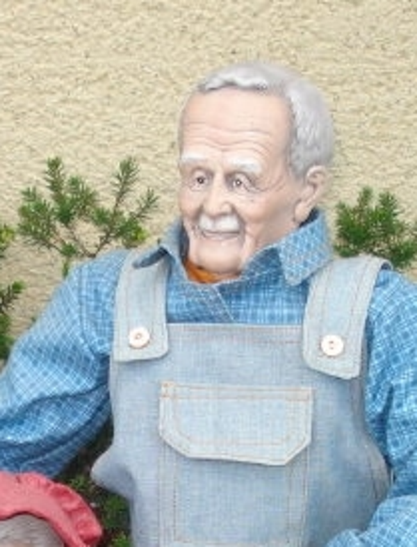 Kleine jonge opa /kerstman op frame