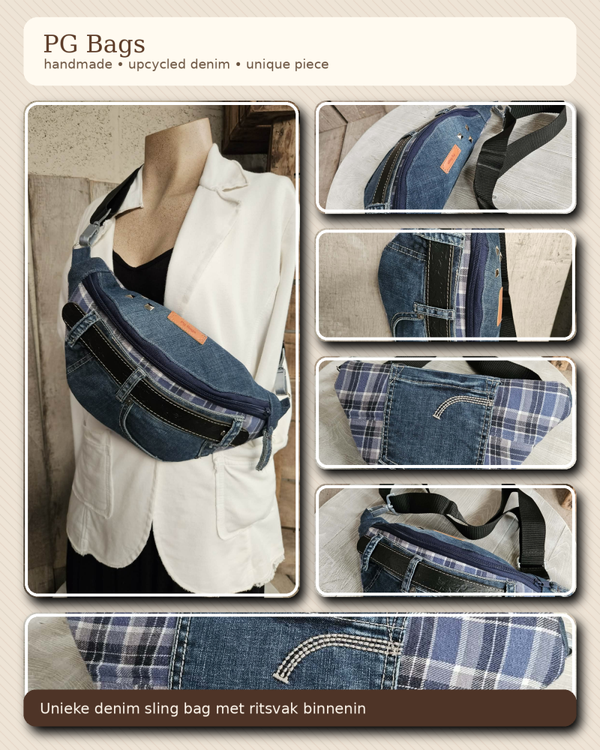 Blue Check Rider Sling