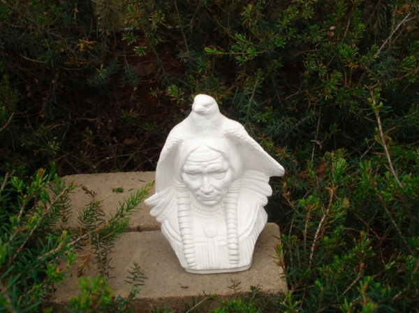 Indiaan buste met adelaar