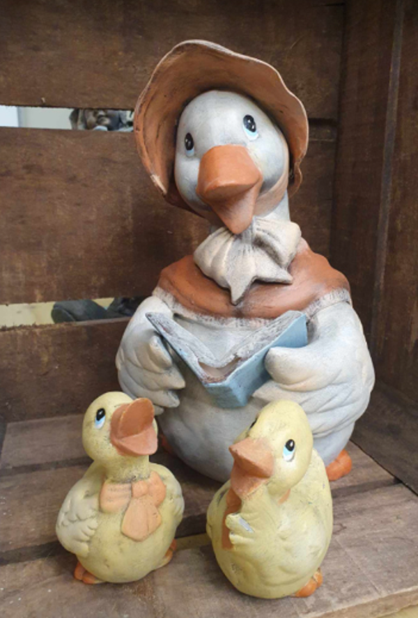 Moedereend met 2 kleintjes