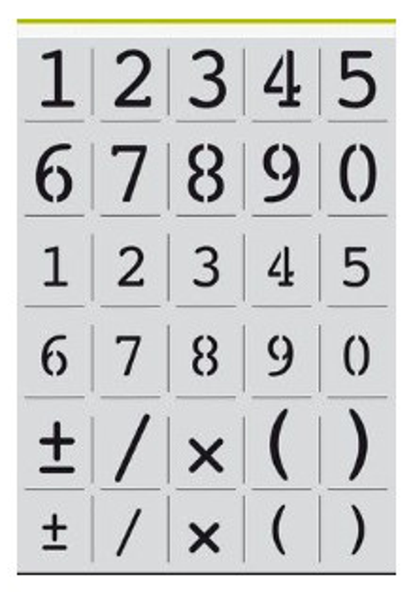 135 : alfabet cijfers Courier