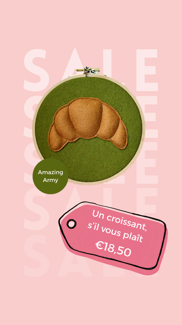 Croissant en smiley (groen) voor Margo