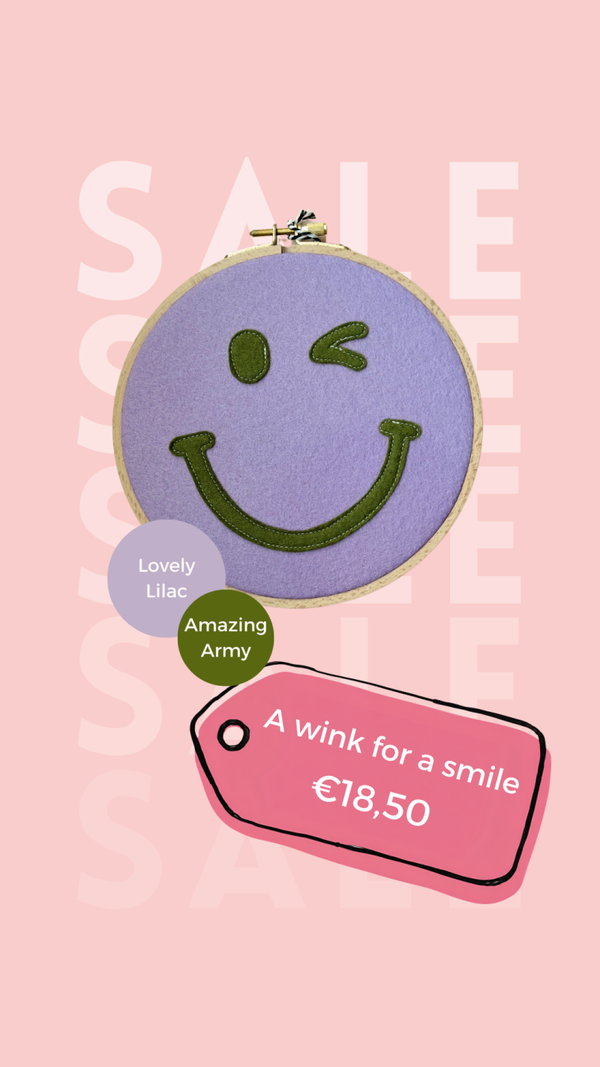 Smiley (lila/groen) en vaandels (mint&sorbet)