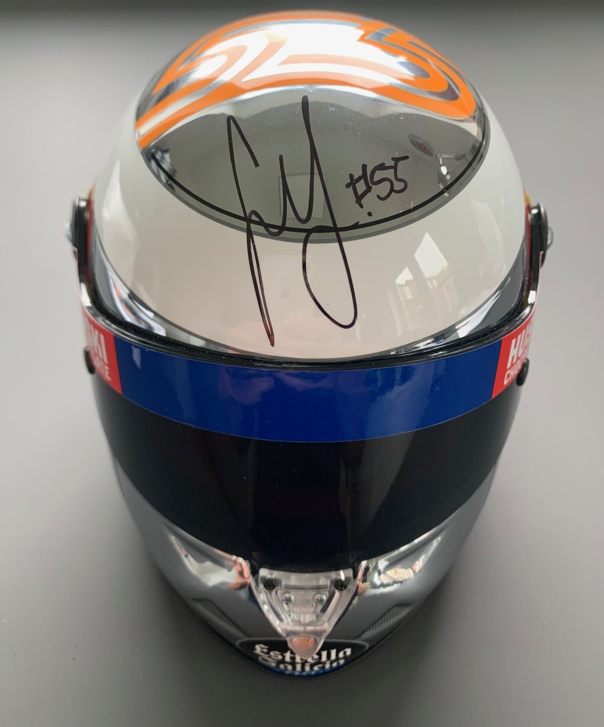 Casque 1/2 Carlos Sainz 2018 - Miniature Signée - Échelle 1:2 - Neuf
