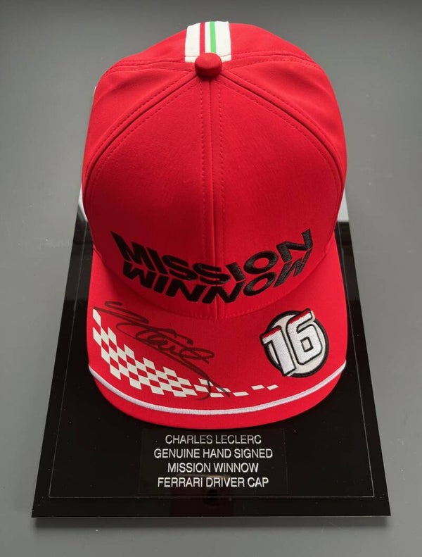 Charles Leclerc Signed Ferrari Issue Driver Cap
