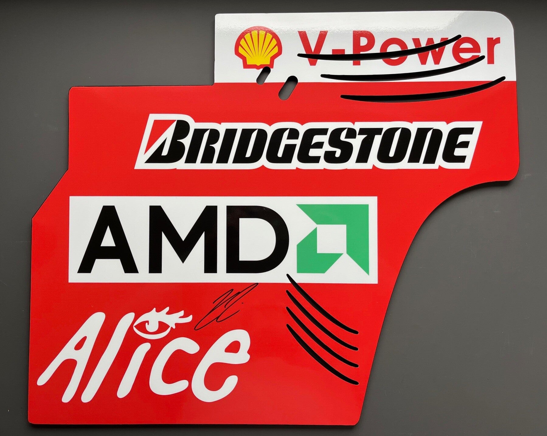 Kimi Raikkonen Signed Replica Ferrari F2007 Endplate