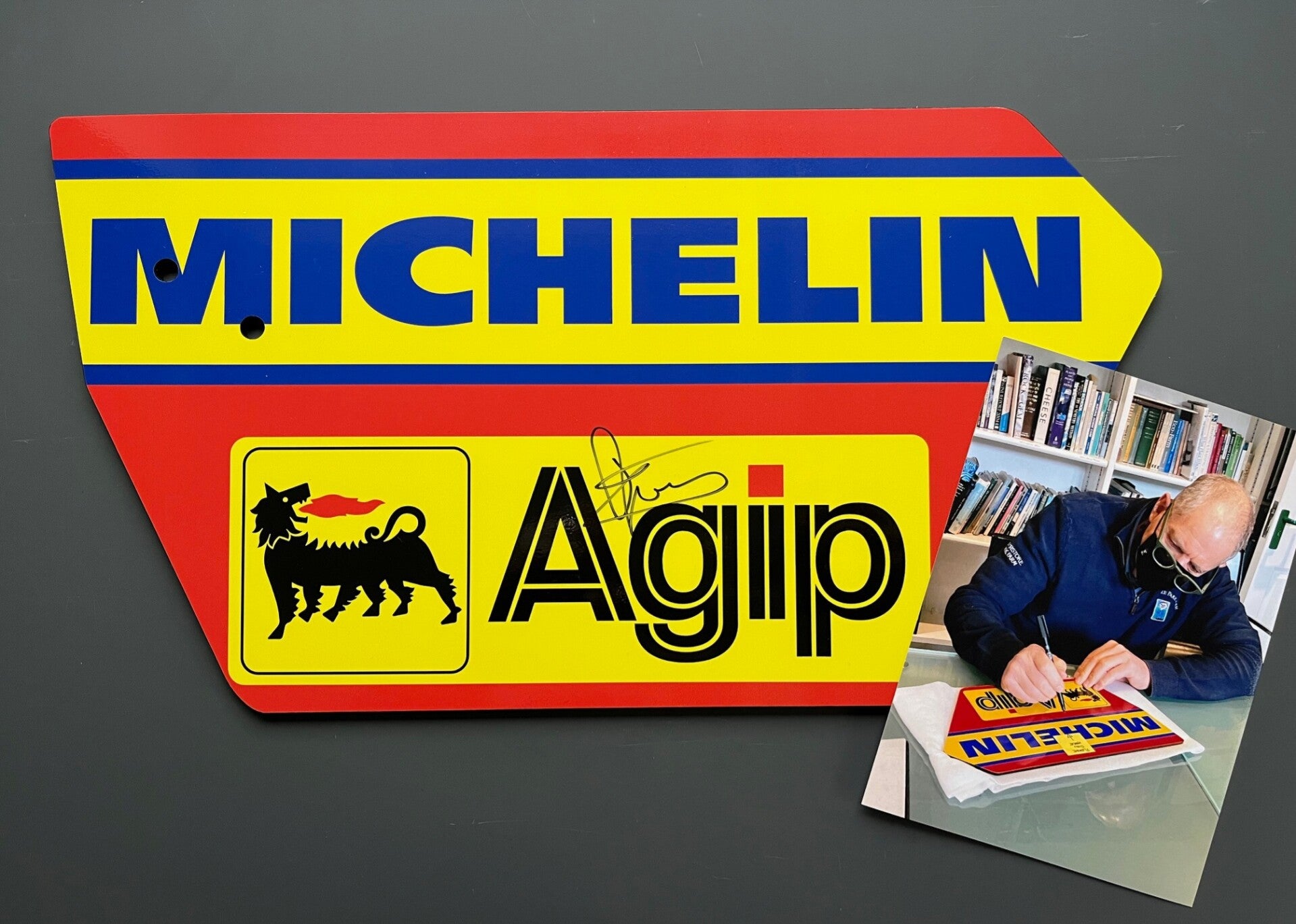 Jody Scheckter Signed Ferrari 312T4 Rear Wing Endplate Replica