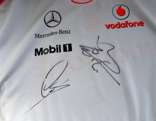 Lewis Hamilton Jenson Button Signed Mclaren Shirt