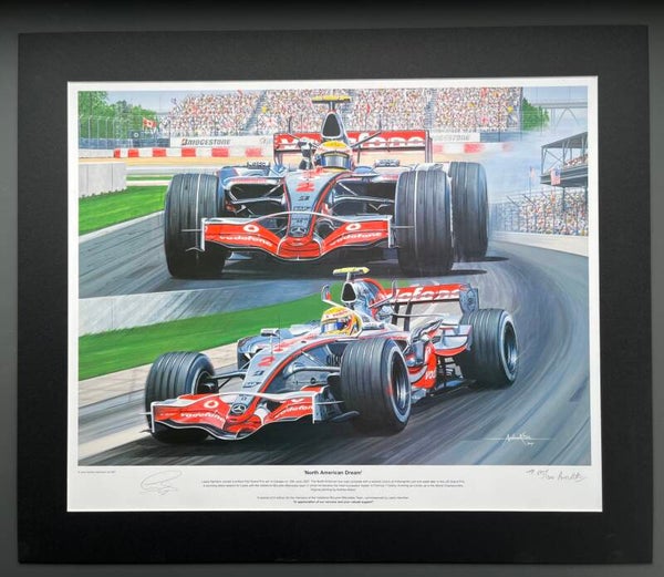 Lewis Hamilton Signed Team Issue Mclaren Print