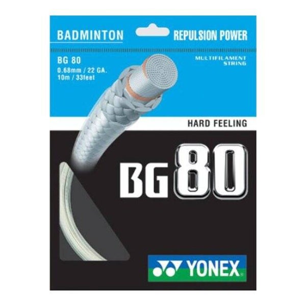 Naciąg Yonex BG 80 (set 10m) biały