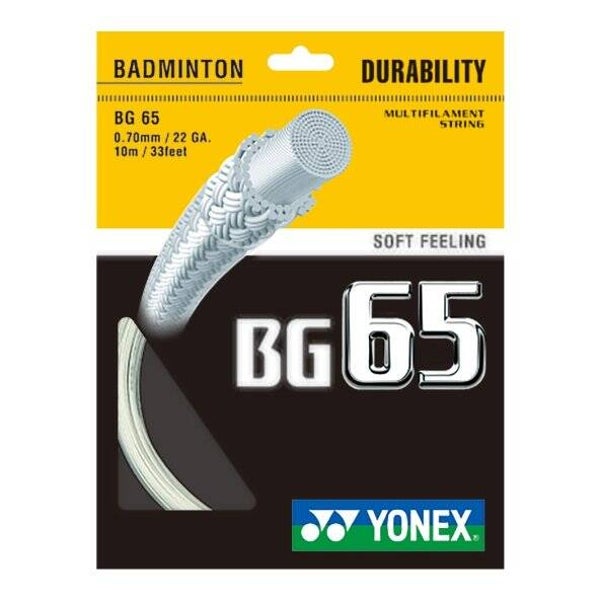 Naciąg Yonex BG 65 (set 10m) biały