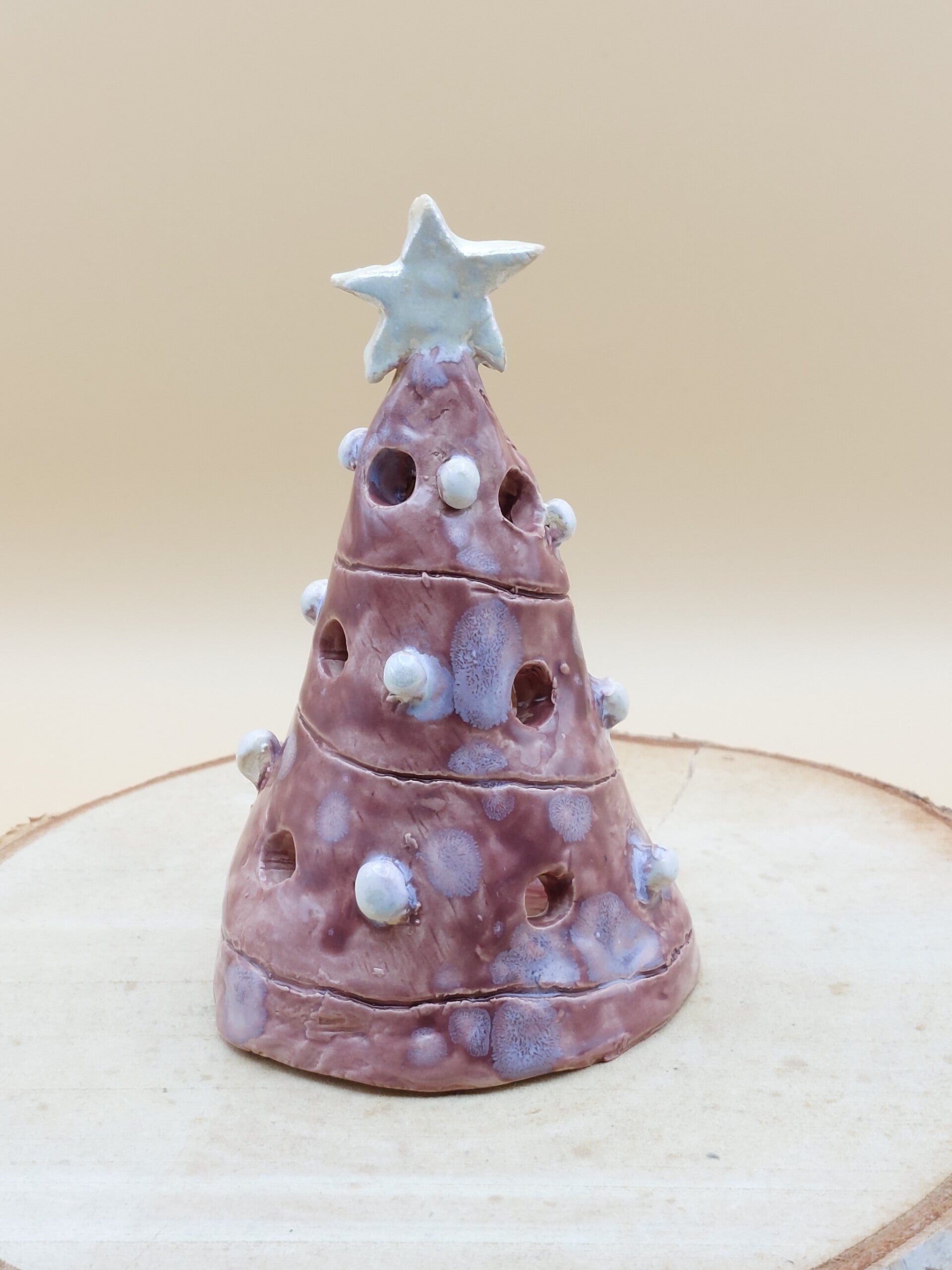 Theelichthouder Tree bordeaux