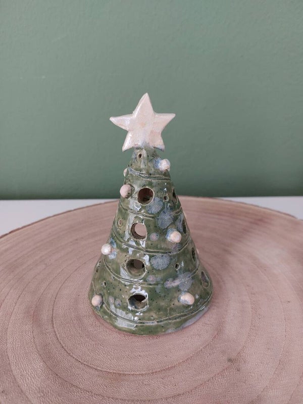 Theelichthouder Little green tree