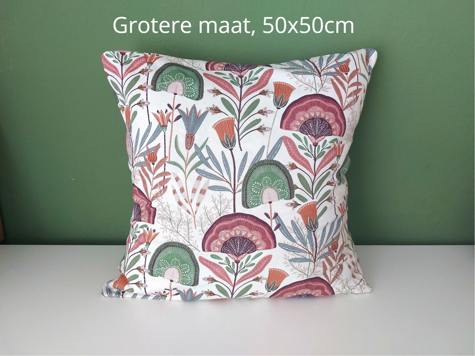 Groot 50x50cm met roze