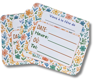 Carte d'invitation pour fête d'enfant - J'aime le printemps