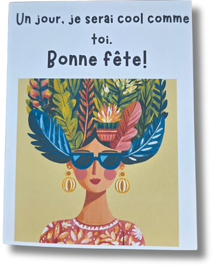 Carte d'anniversaire et enveloppe - Cool comme toi