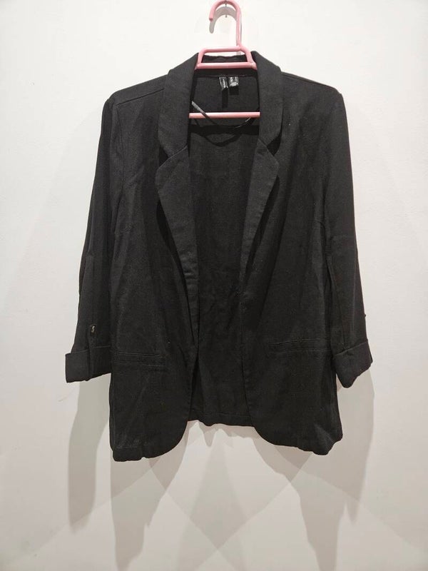 Blazer abierto negro de lino talla S de Vero Moda