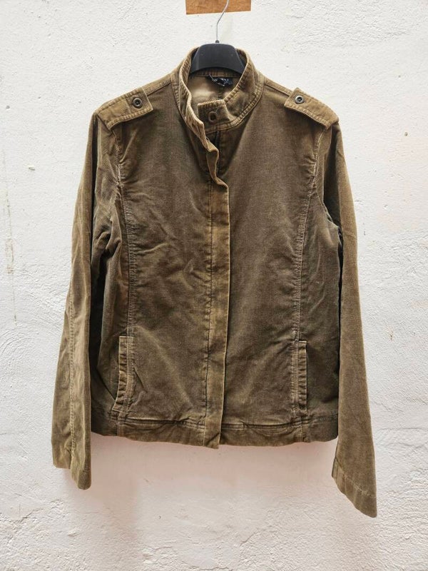Chaqueta marrón de pana tipo americana con cremallera talla 46 pequeña de Project