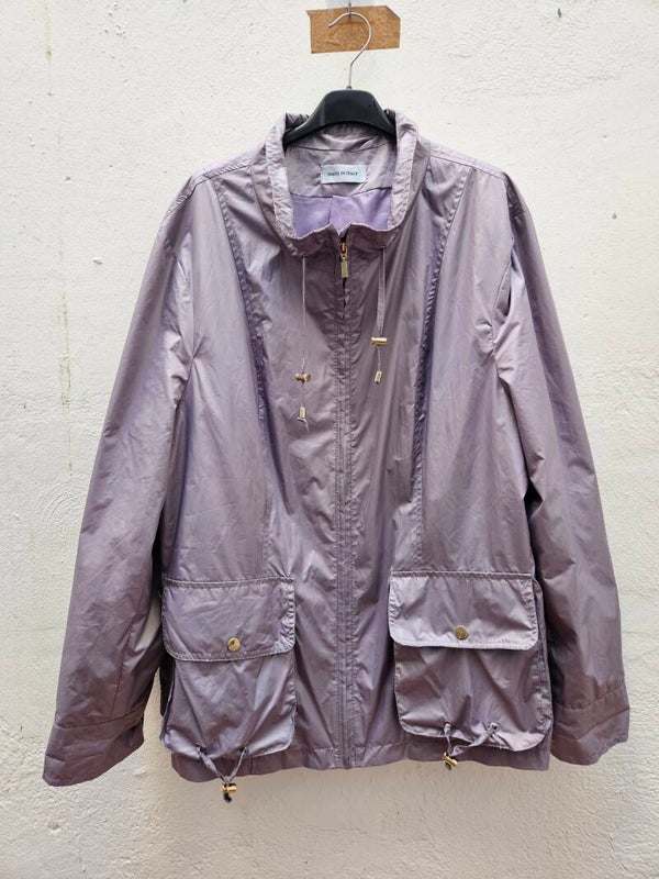 Parka lila tipo cortavientos como nueva talla XXL de Made in Italy