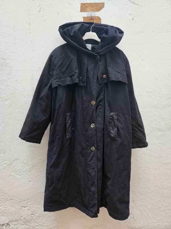 Chaqueta larga negra acolchada talla XL de Bis