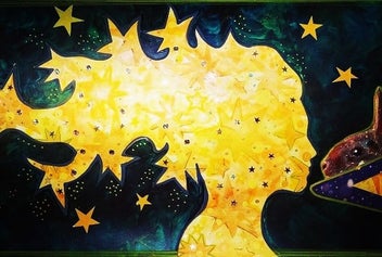 Gele Ster © KrisArt - Mixed Media Artist