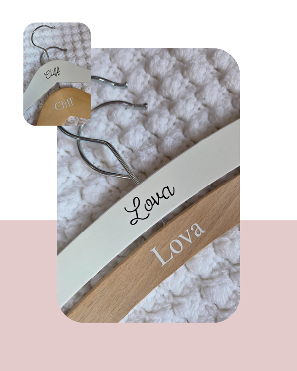 Kledinghanger met naam 28cm