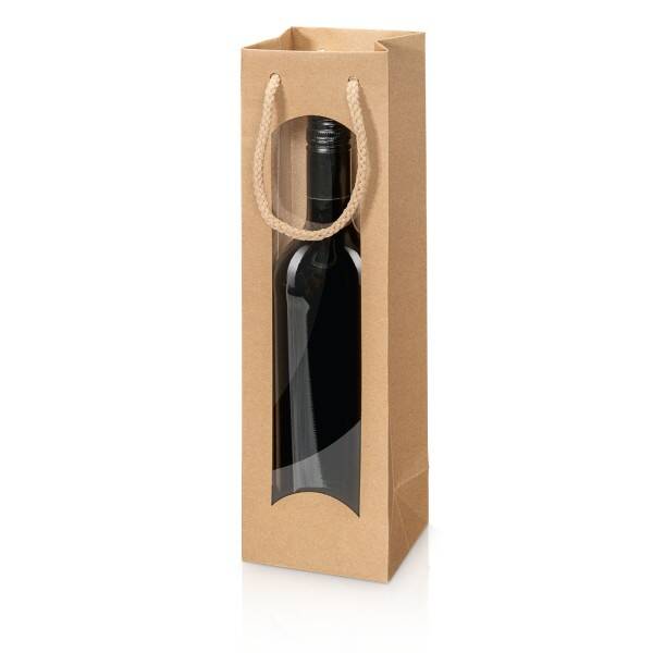 Tragetasche Kraftpapier "Natura"  mit Fenster 1er