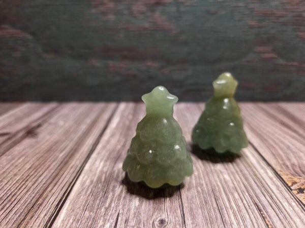 Groene aventurijn kerstboom met ster