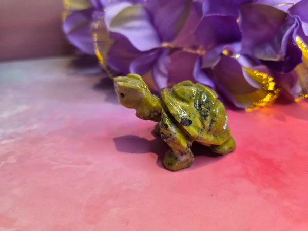 Serpentijn (lizardiet) schildpad