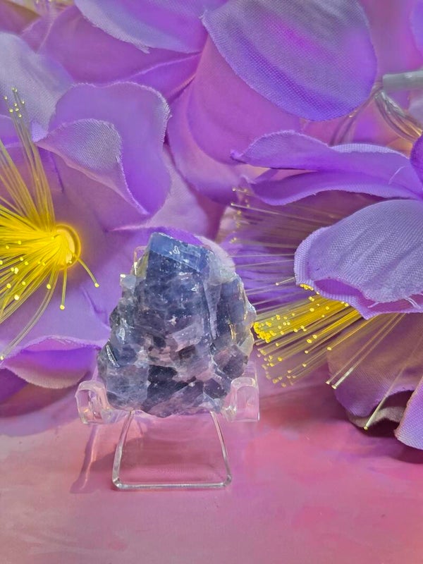 Blauwe calciet ruw stukje