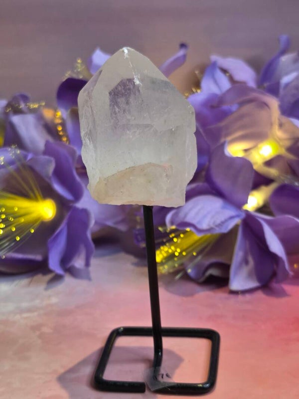 Bergkristal ruw op houder